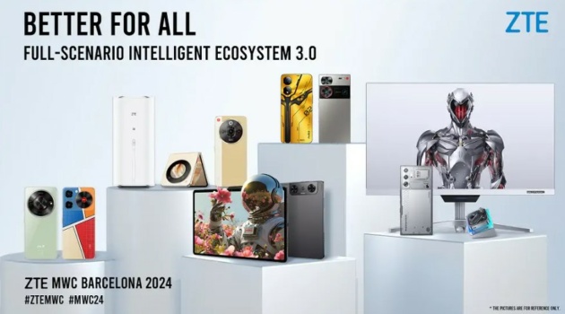 [MWC 2024] ZTE presenta uno smartphone pieghevole economico e un tablet 3D